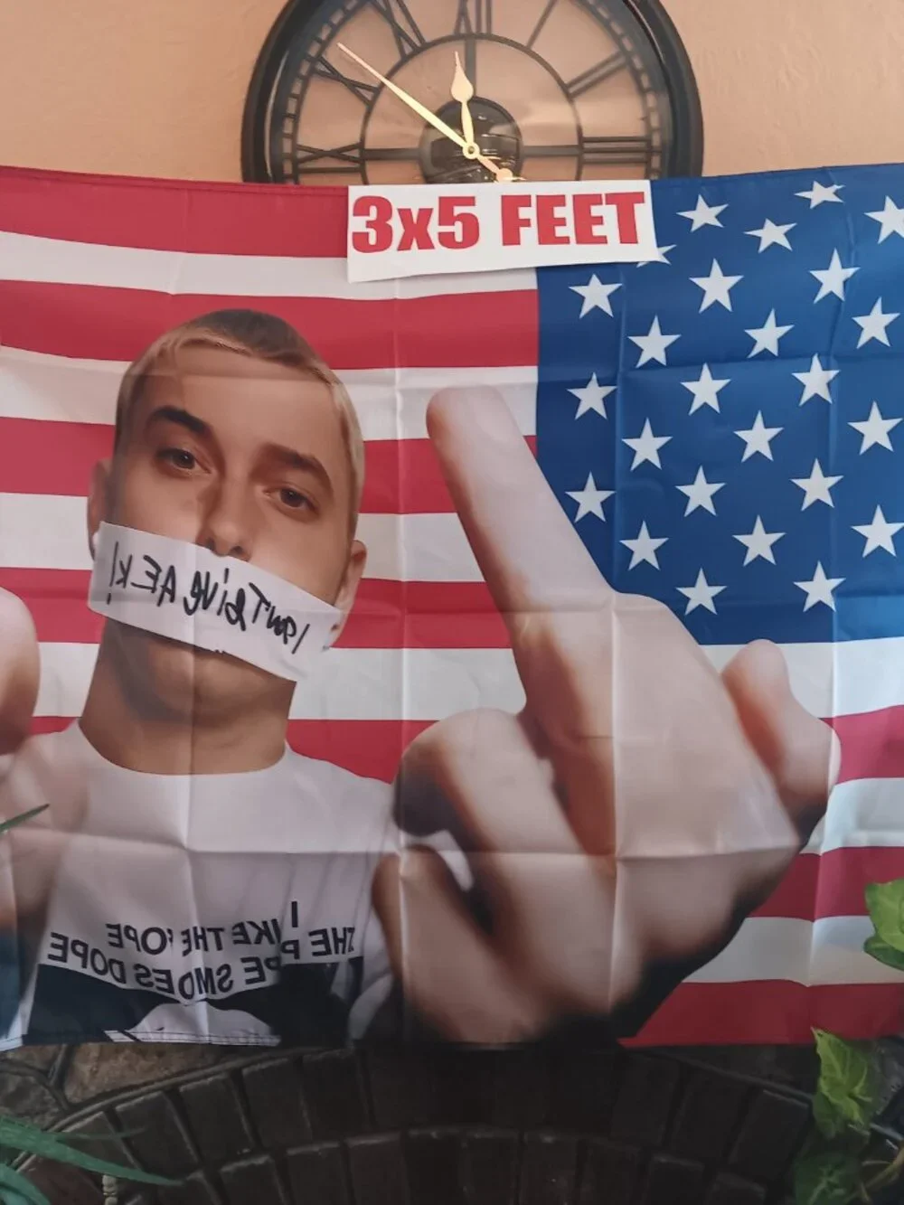Eminem 3x5 Flag Middle Finger America Music Flag